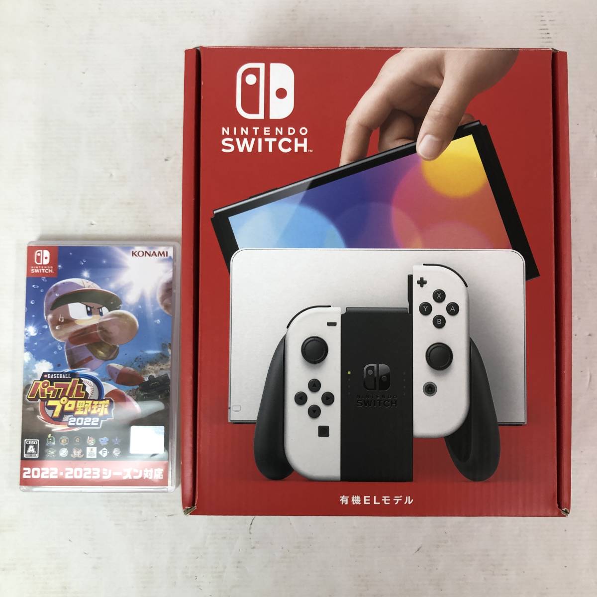 19587)〓【1円～】Nintendo Switch 有機ELモデル本体+ eBASEBALL