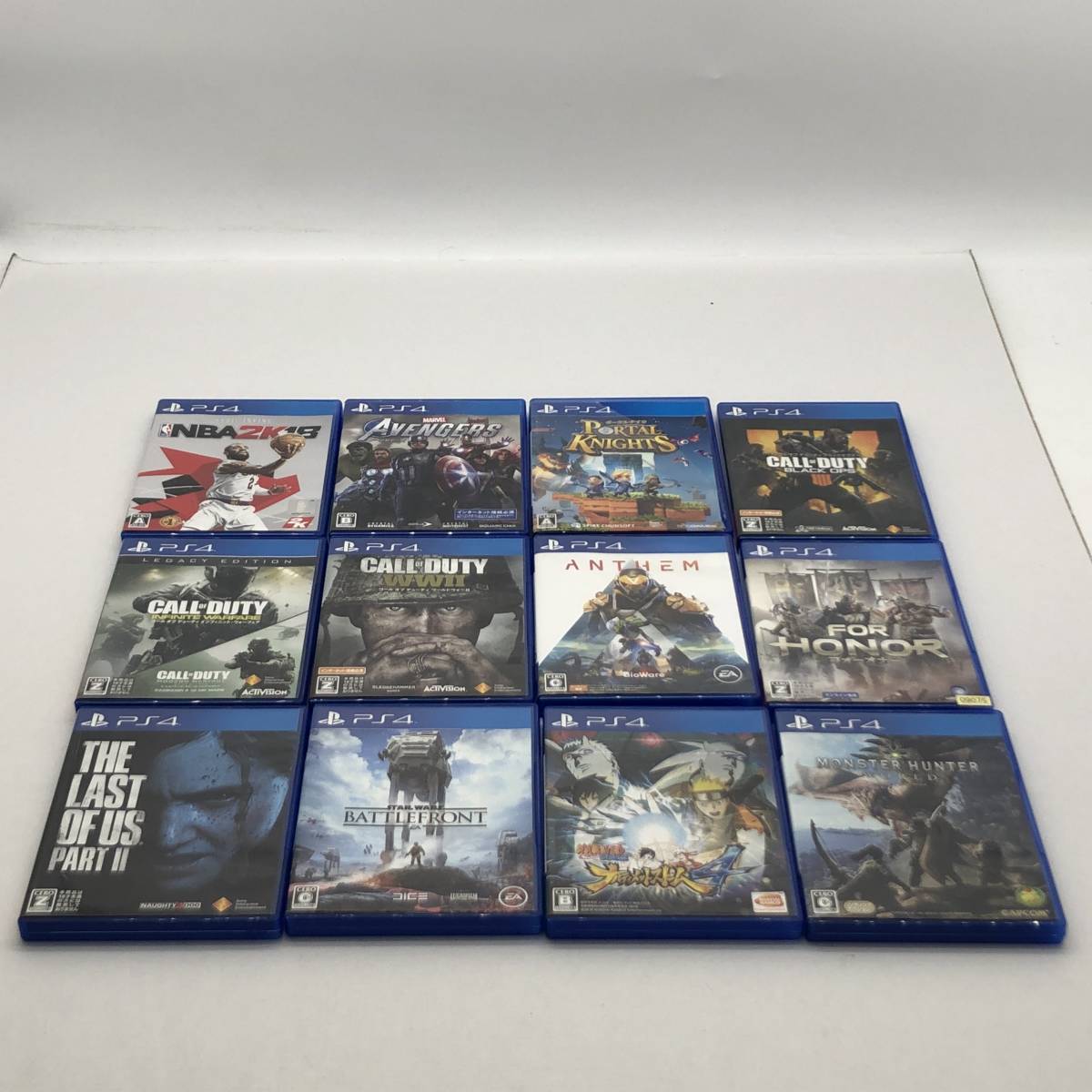 19674)∞【1円～】PS4ソフト12本セット CoD/モンハン/アベンジャーズ