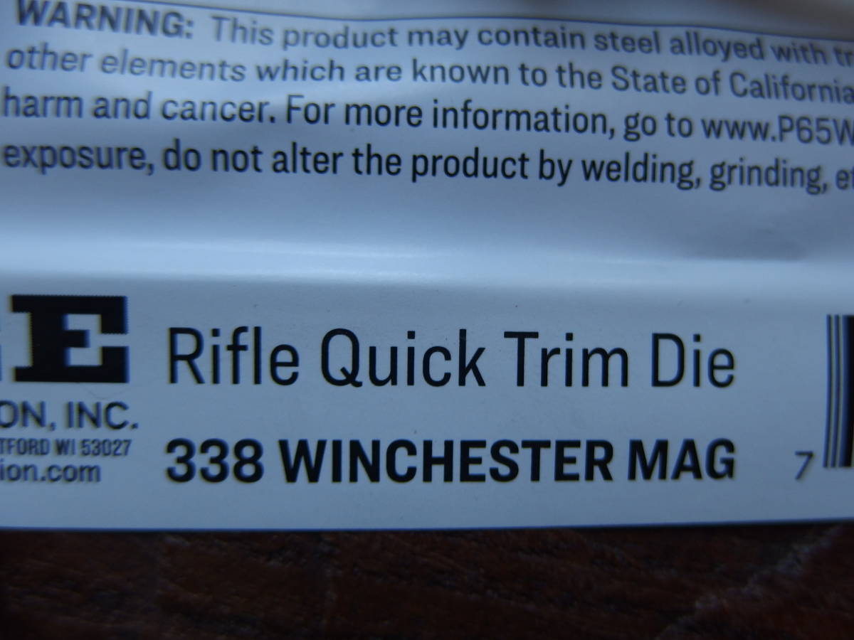 LEE クイックトリム DIE 338 WINCHESTER MAG_画像2