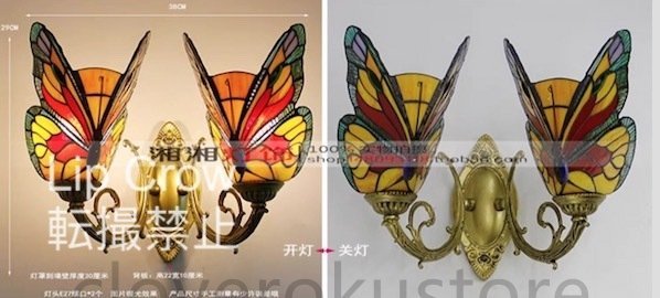  new arrival * butterfly stained glass lamp stained glass pendant light ornament lighting glasswork goods gorgeous 