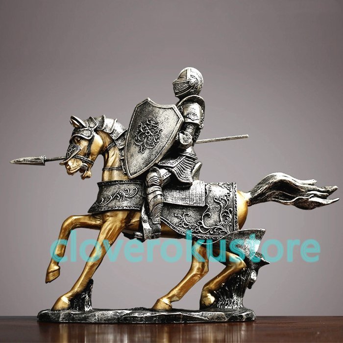 特売！北欧 騎士 馬 置物 レトロ インテリア 馬 オブジェ 工芸品 ヨーロッパ 雑貨 置き物 アンティーク コレクション タイプ