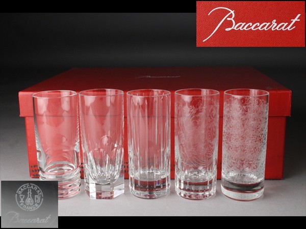 西】Za603 Baccarat バカラ シリーズ変り グラス 5客セット