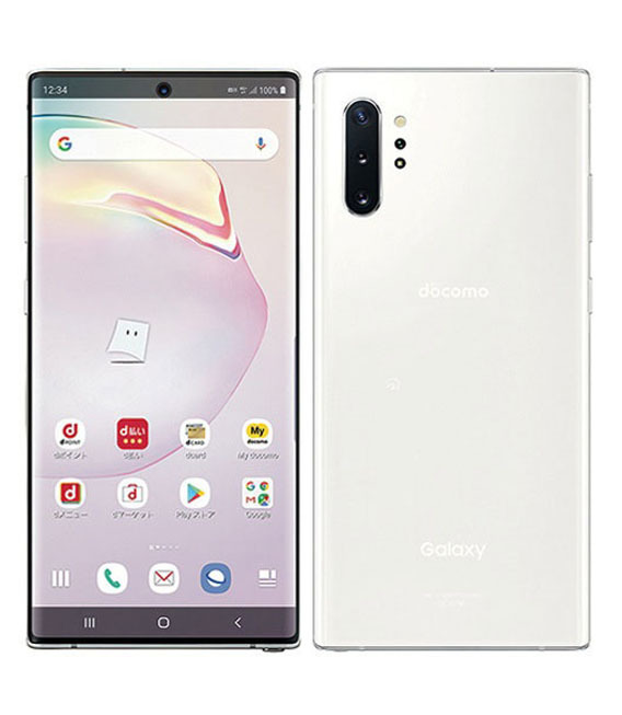 宅送] Galaxy Note10+ オーラホワイト【安心保… docomo SC-01M[256GB