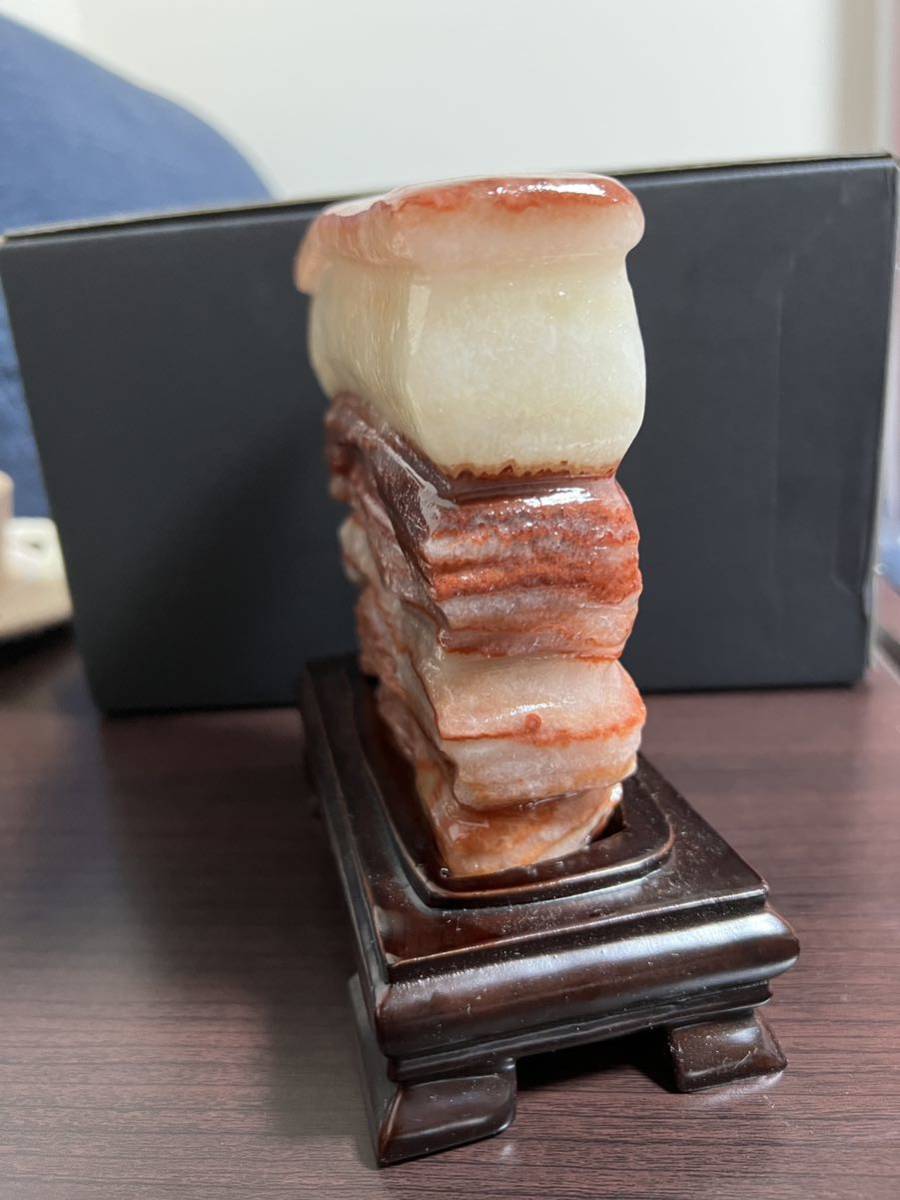  new goods super large rose meat stone . stone natural .. stone raw ore pork stone pedestal included rare free shipping 