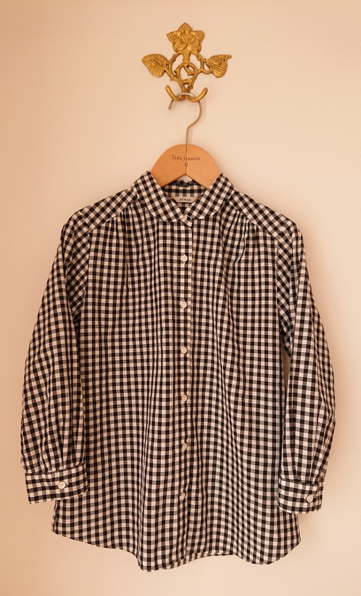  Nimes рубашка серебристый жевательная резинка проверка блуза чёрный × белый 