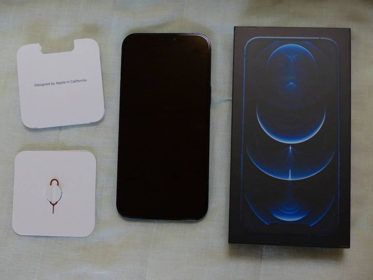 中古超美品 Apple iPhone12 Pro MAX 香港版 パシフィックブルー 256Gb