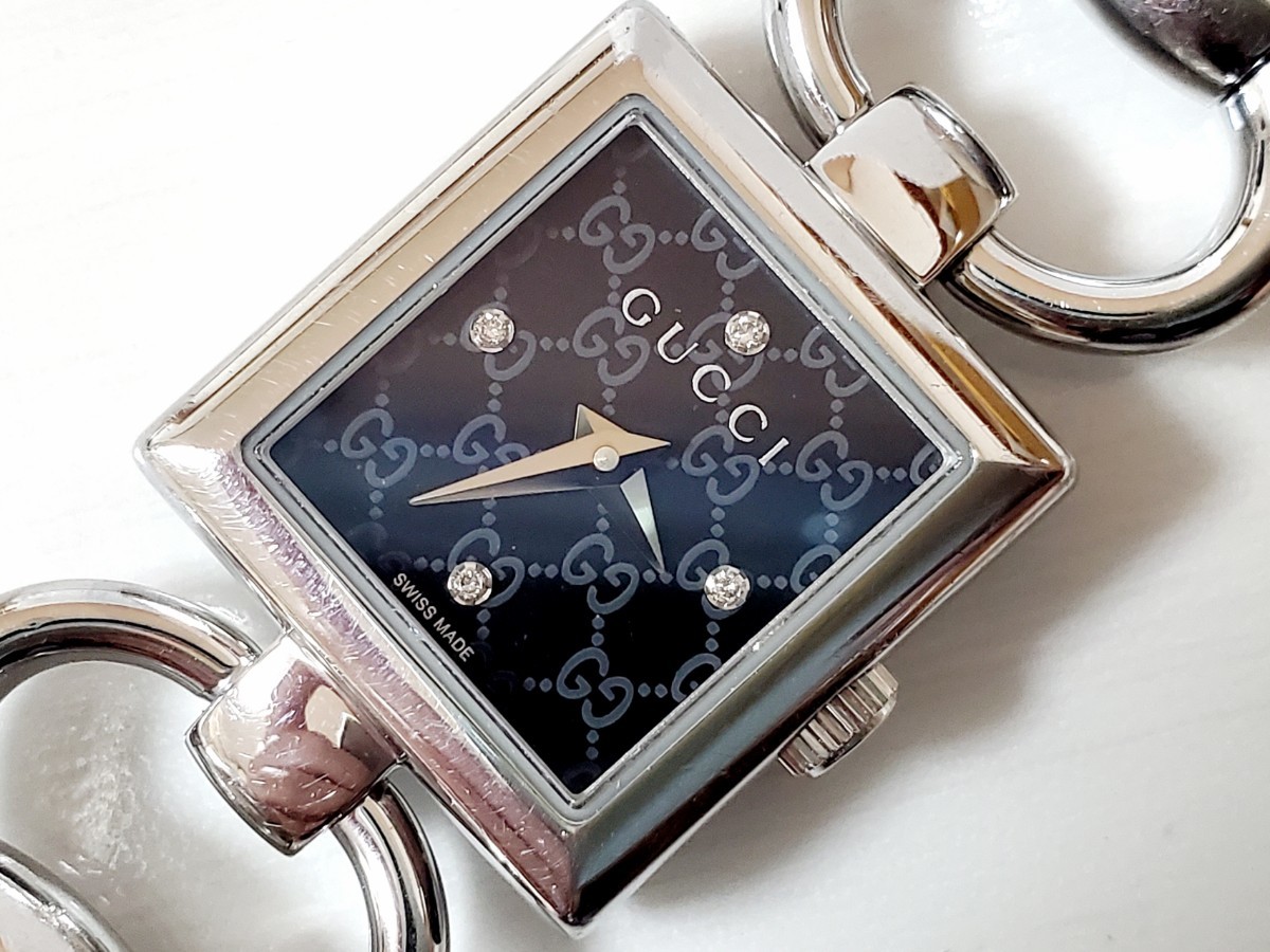 在庫あり】 GUCCI グッチ トルナヴォーニ【120】4Pダイヤモンド GG柄