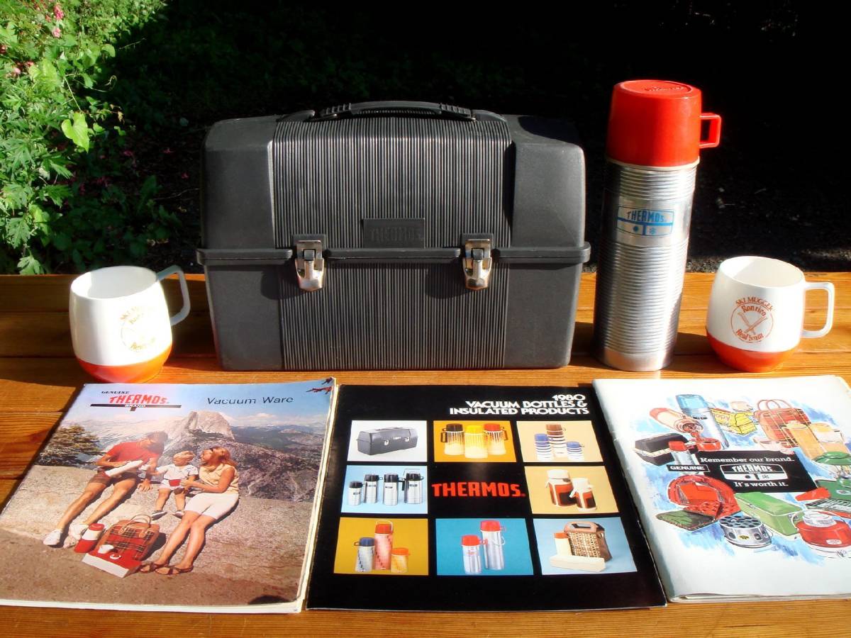 入手困難★極上Vintage【THERMOS】お宝サーモス★Workmans Lunch Kit＋Vacuum Bottleセット★稀少Made in U.S.A.♪