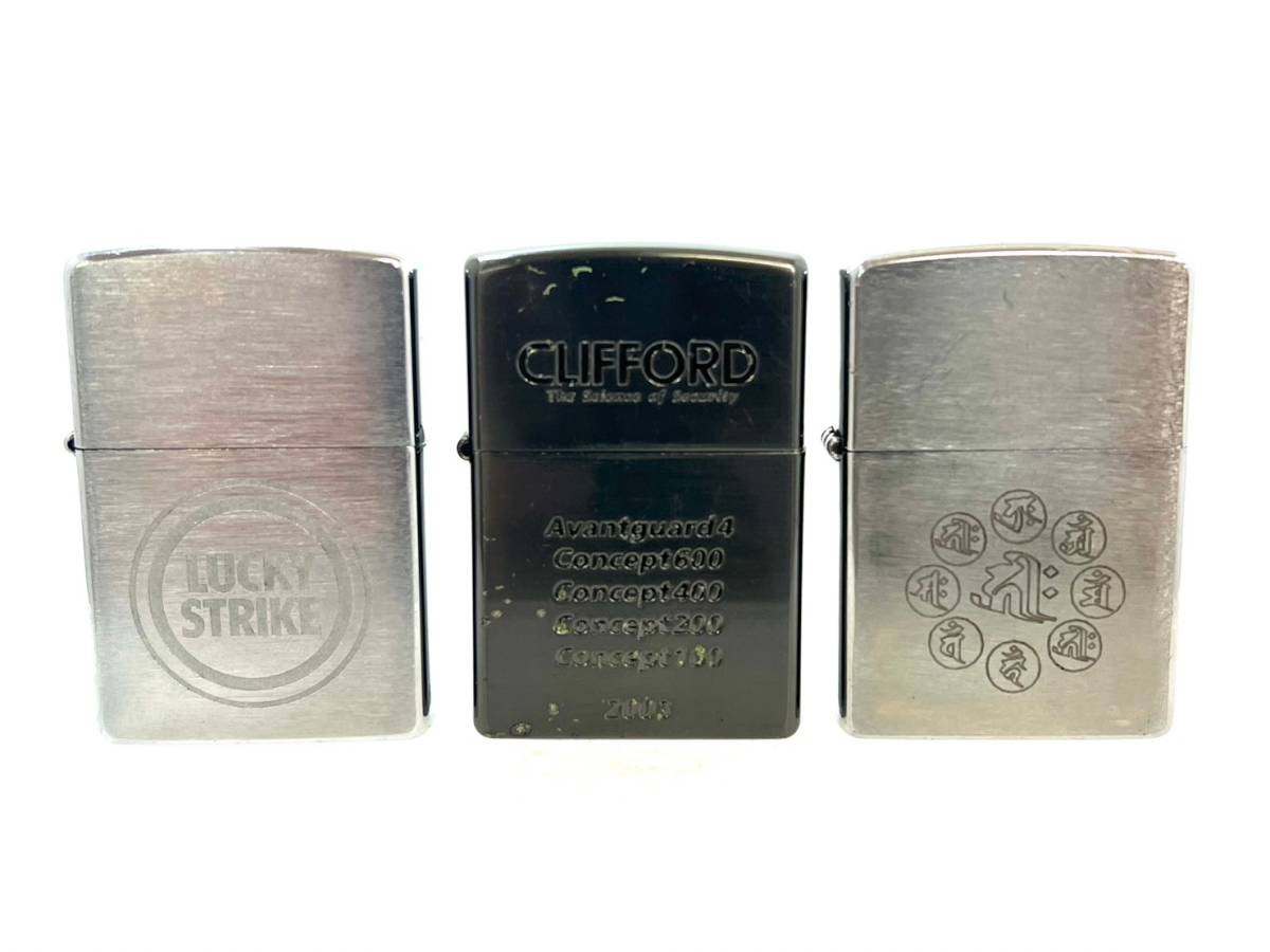 ZIPPO/ジッポー おまとめ3点】ラッキーストライク ロゴ/クリフォード