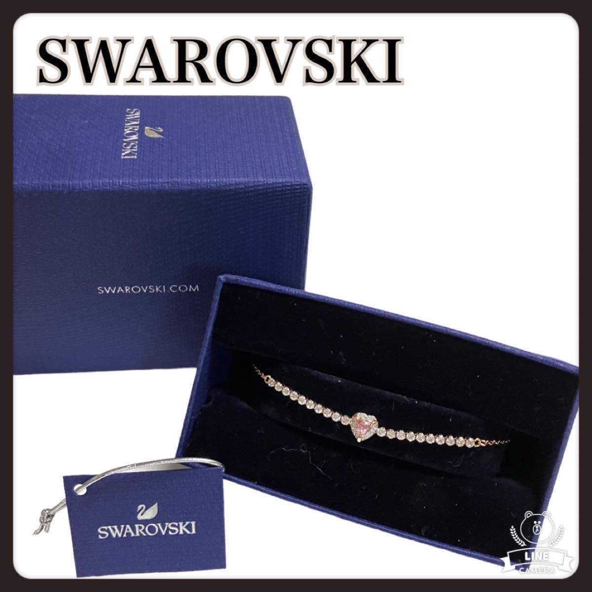 【極美品】SWAROVSKI スワロフスキー ONE ハートモチーフ ブレスレット