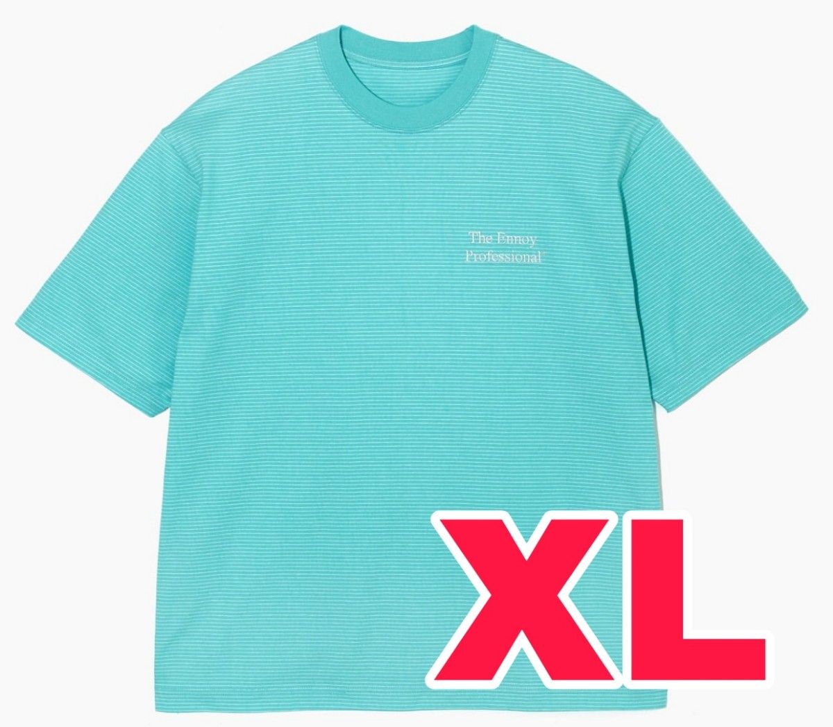 XL 【新品未使用】ennoy S/S Border T-Shirt MINT BLUE × WHITE ボーダー Tシャツ 