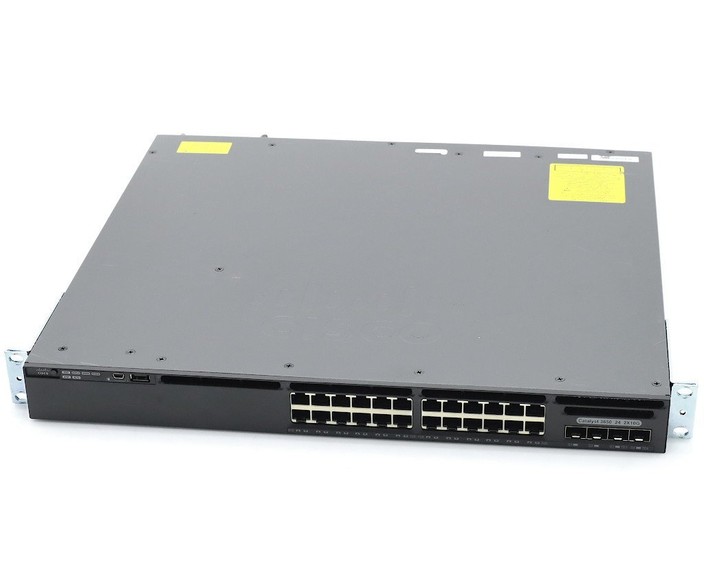 Cisco Catalyst WS-C3650-24TD-E V04 24ポート1000BASE-T 2ポート10GbE SFP+スロット IOS-XE CAT3K_CAA-UNIVERSALK9-M Ver.16.6.4_画像1