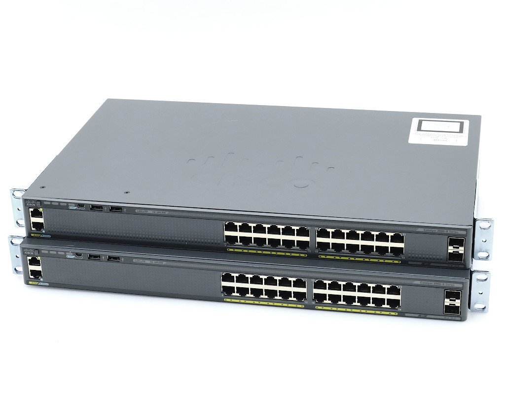 【2台セット】Cisco Catalyst WS-C2960X-24TS-LL V03 24ポート1000BASE-T 2ポートSFPスロット搭載 C2960X-UNIVERSALK9-M Ver.15.0(2)EX5_画像1