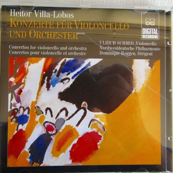 ヴィラ・ロボス「チェロ協奏曲第1番＆2番」ウルリッヒ・シュミット/ドミニク・ロッゲン＆北西ドイツ・フィル　1988年録音_画像1