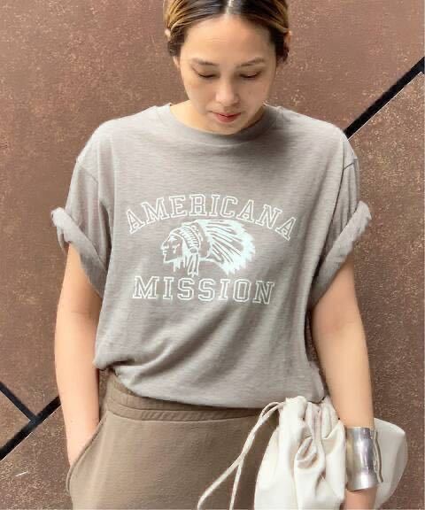 美品○Americana アメリカーナ○別注 長袖 カットソー プルオーバー Tシャツ トップス レディース アパルトモン AP STUDIO 取扱い 日本製の画像2