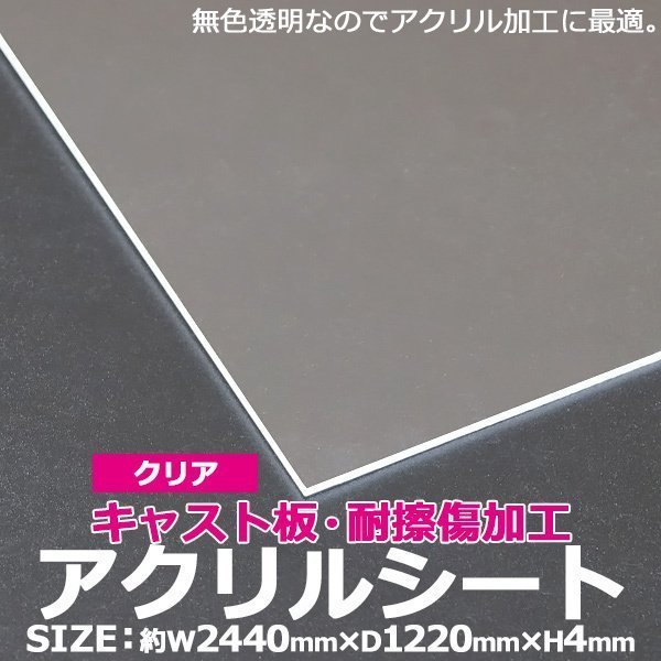 新版 透明ポリカーボネート板4㍉厚x800x870(幅x長さ㍉) 樹脂