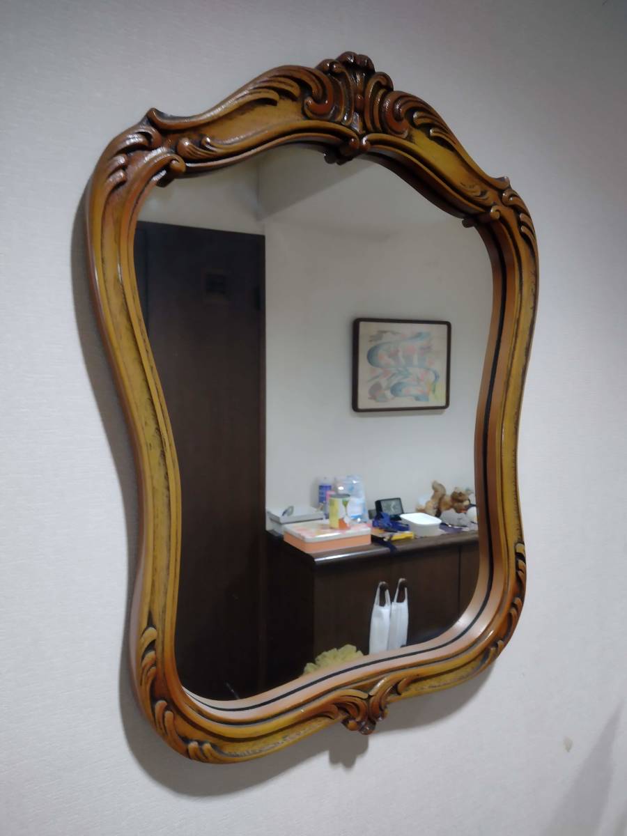 定番のお歳暮 壁掛けミラー アールデコ調 壁掛け鏡 パリー ニッカ 木工