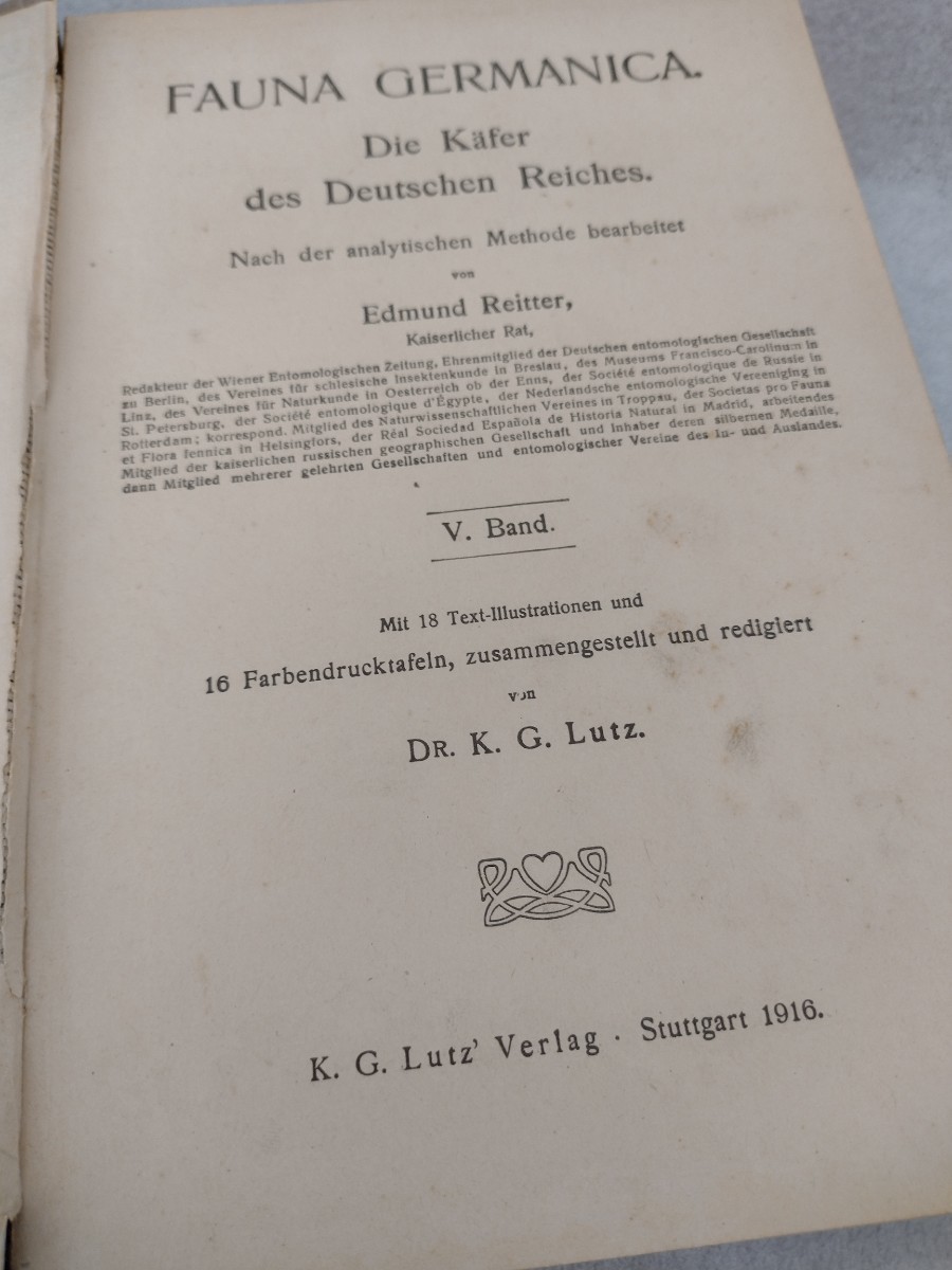 ドイツの甲虫図鑑 Fauna Germanica. Die Kafer des Deutschen ドイツの甲虫図鑑 Fauna Germanica. Die Kafer des Deutschen