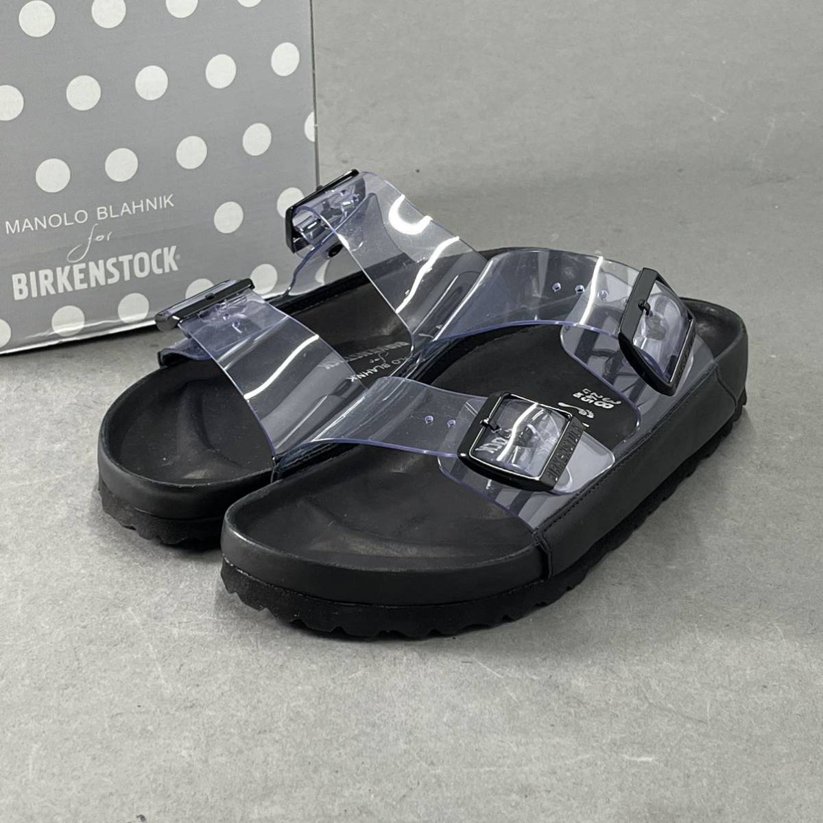 注目 黒 クリア サンダル Arizona ビルケンシュトック BIRKENSTOCK