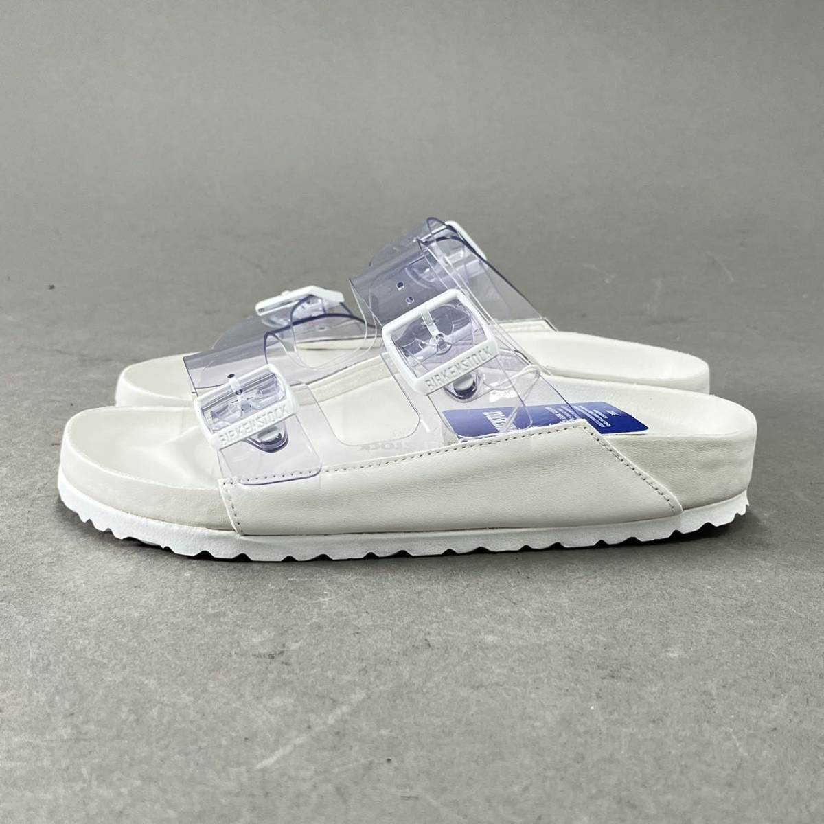 ○6h4《未使用》22SS MANOLO BLAHNIK マノロブラニク BIRKENSTOCK ビルケンシュトック アリゾナ サンダル ホワイト35 22.5 レディース_画像2