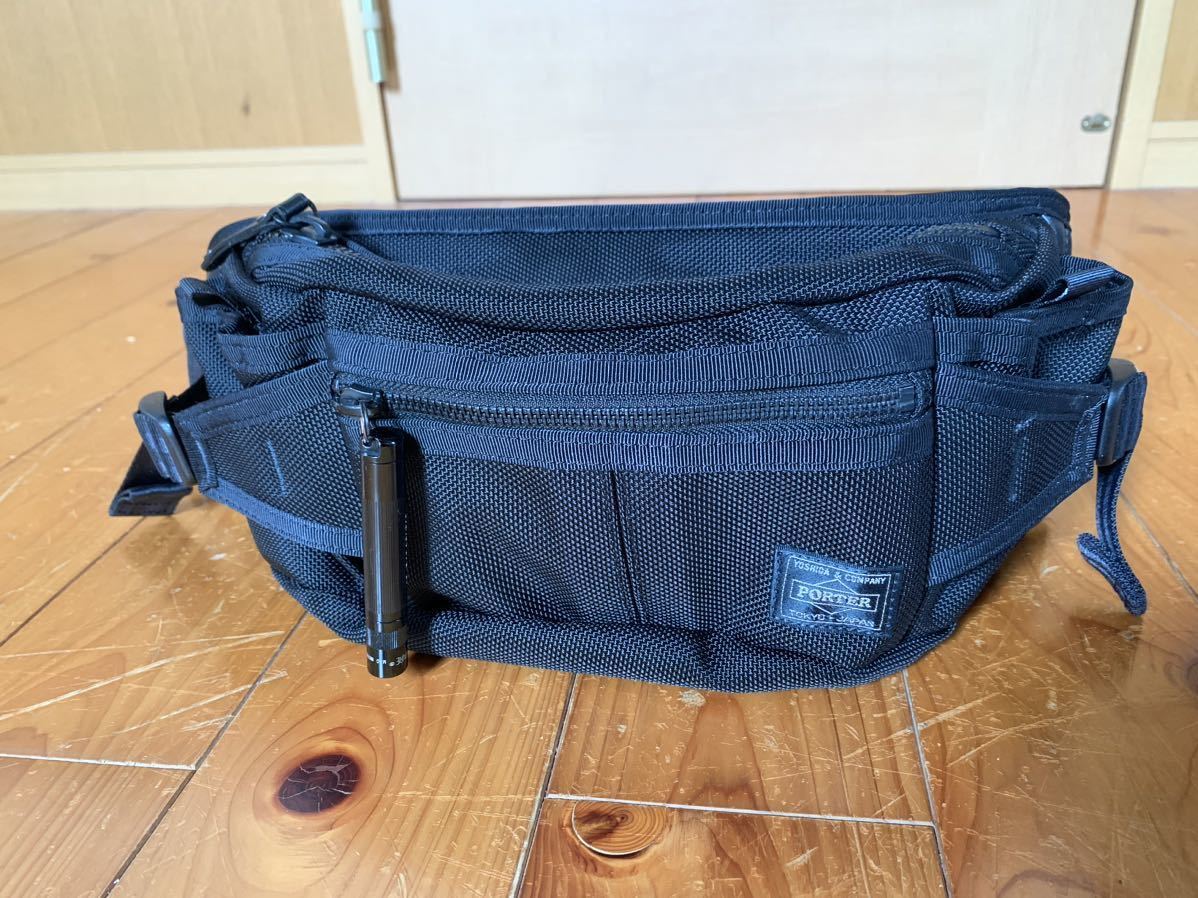 国内配送】 美品PORTER ウエストバッグ 吉田カバン ボディバッグ