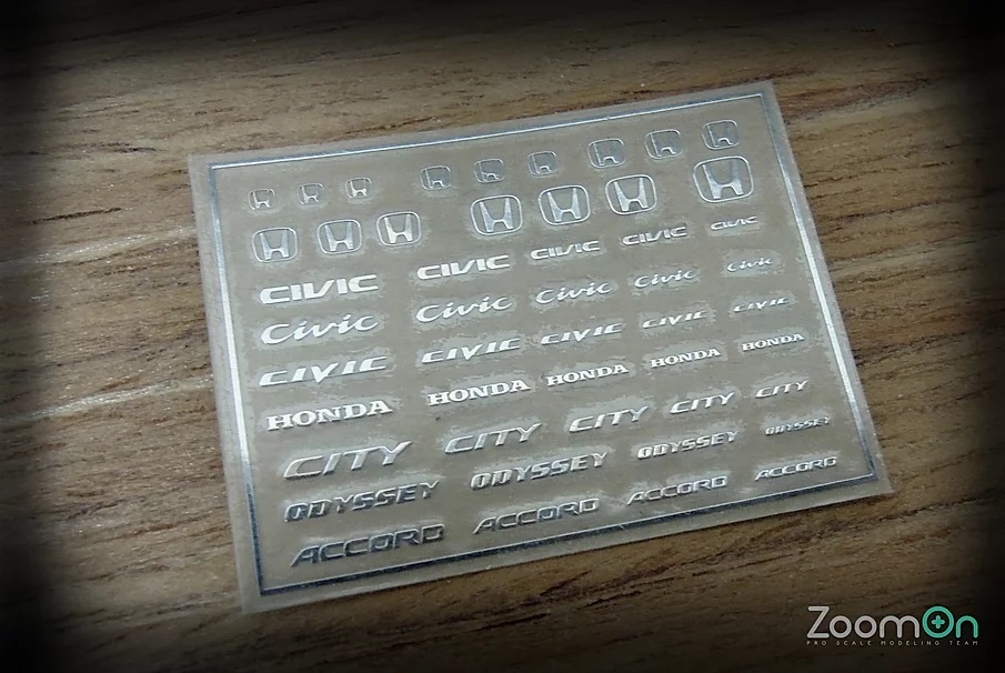 ◆◇ZoomOn Model【ZD031】1/24＆1/43 ホンダ(B) ロゴ メタルステッカー◇◆　　_商品の一部です
