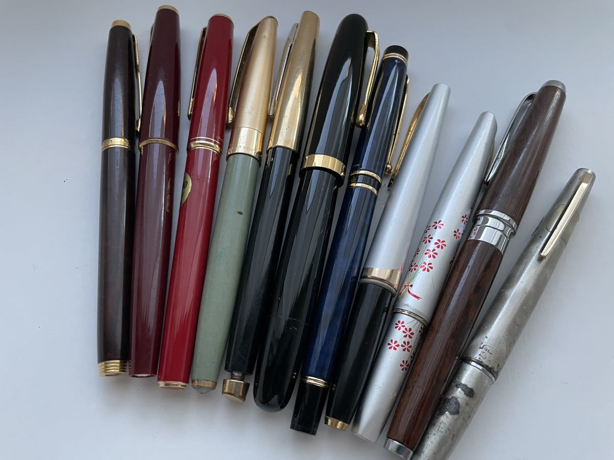 PILOT PLATINUM PARKER SAILOR MONTBLANC 万年筆 23k 21k 14K 585 ペン