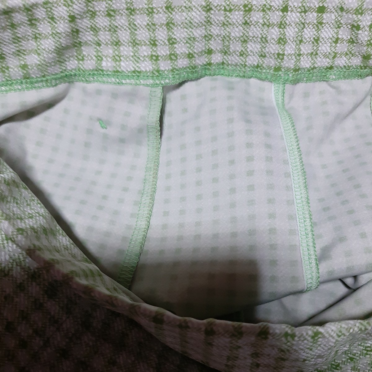 * final price ** Manufacturers sample goods *.. green. silver chewing gum check pattern. black pto pants *