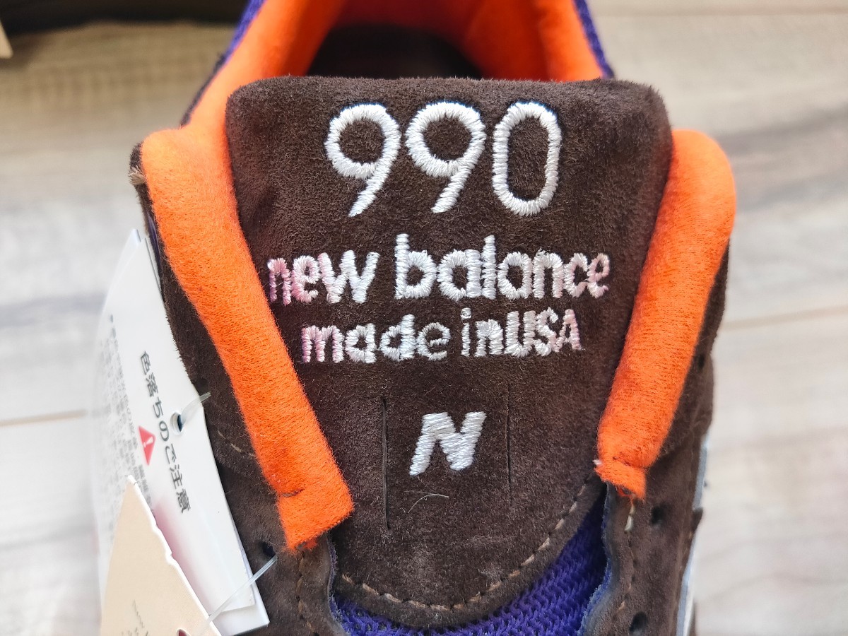 27.5cm 新品 NEW BALANCE ニューバランス M990BR2 茶 こげ茶 990V2 検 991 992 993_画像7