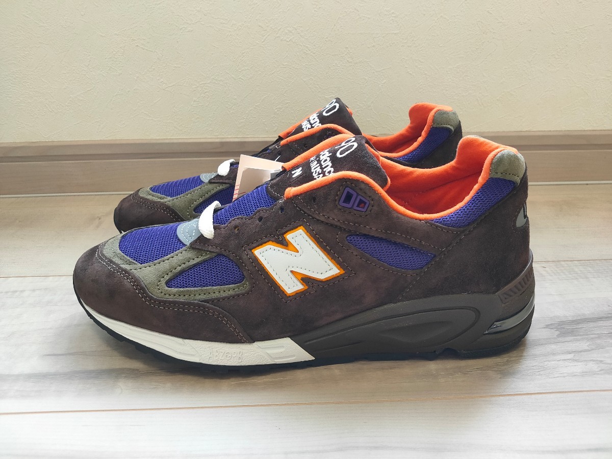 27.5cm 新品 NEW BALANCE ニューバランス M990BR2 茶 こげ茶 990V2 検 991 992 993_画像6