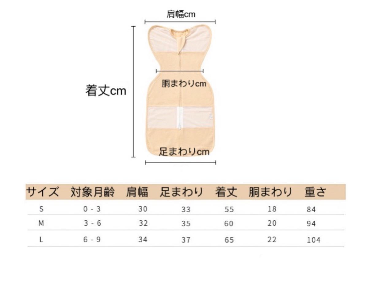 新品 赤ちゃん　奇跡のおくるみ Mサイズ スワドルアップ　寝かしつけ　夏用　寝汗 夜泣き　モロー反射　ネントレ　出産準備　ベビー