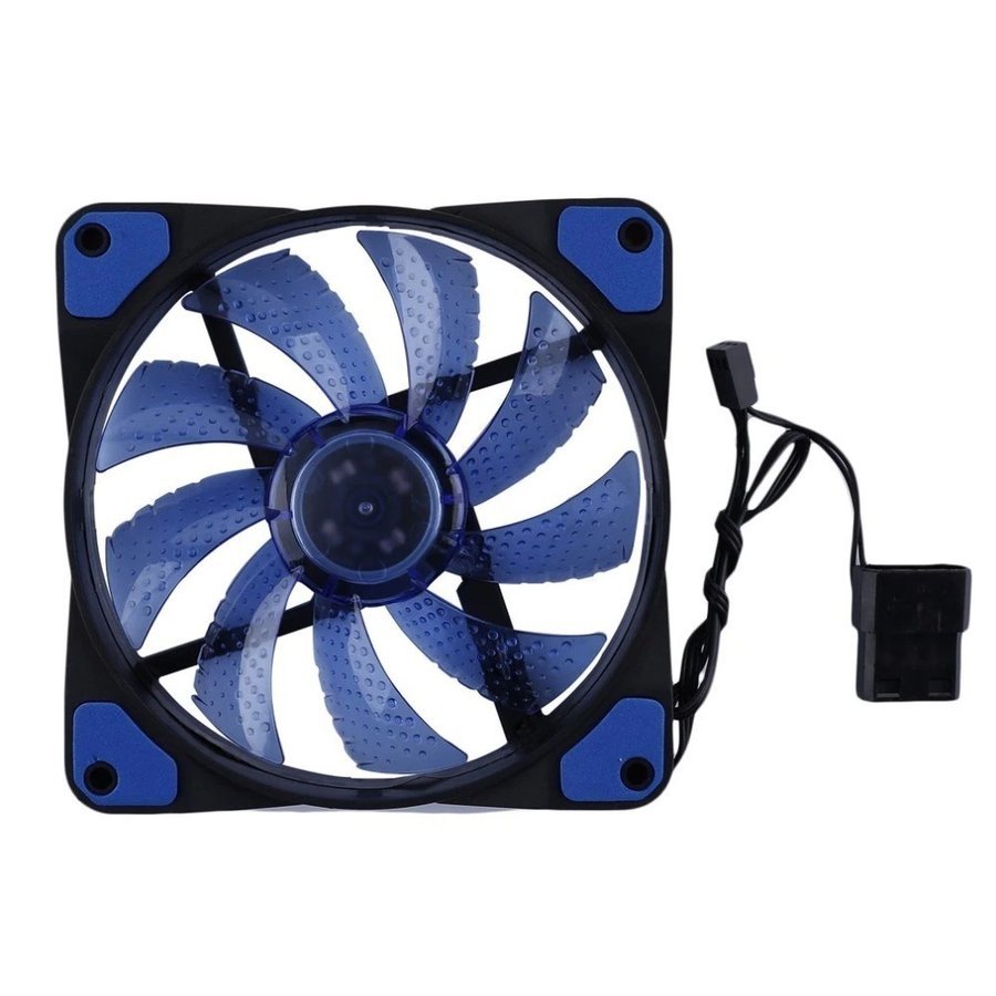  синий 4 шт кейс вентилятор тихий звук LED охлаждающий PC 12V FAN 12cm