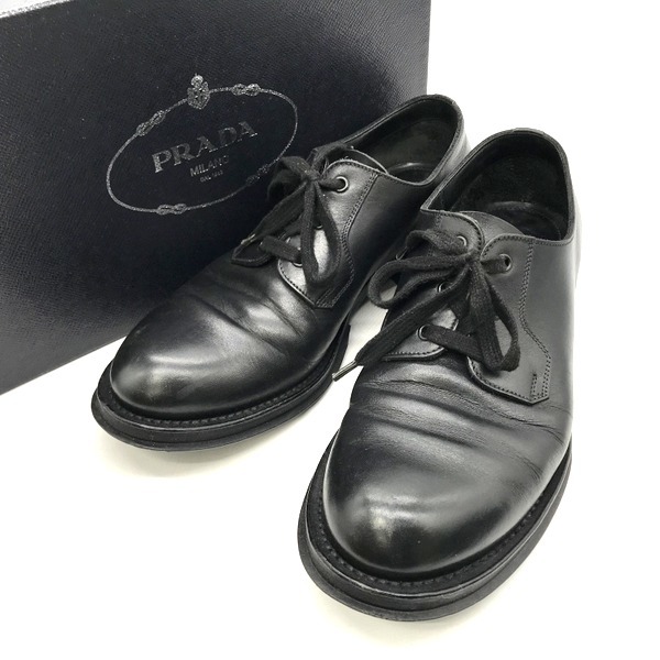 上等な NO.03087 PRADA 3F3Y B2450◇ 靴 プラダ ブラック系 サイズ8