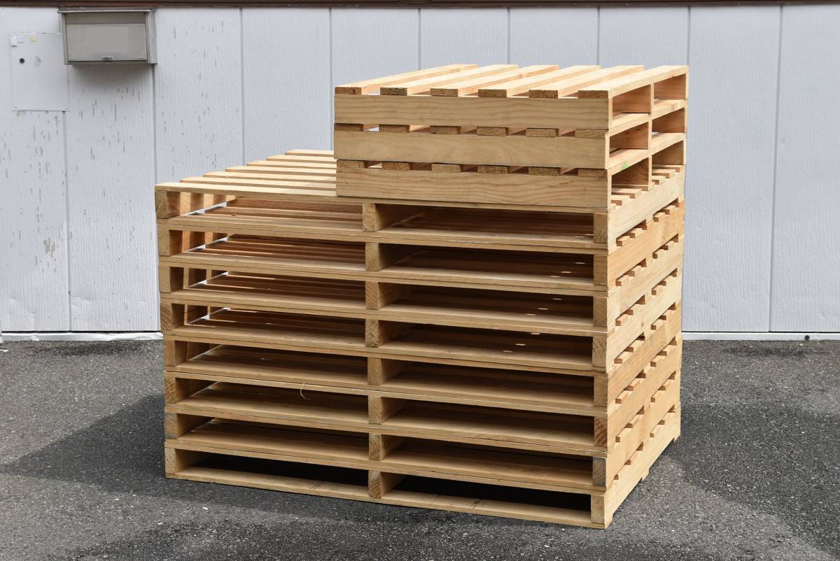 8枚+3枚まとめ売り】木製パレット 両面タイプ 1400×1000×110 片面