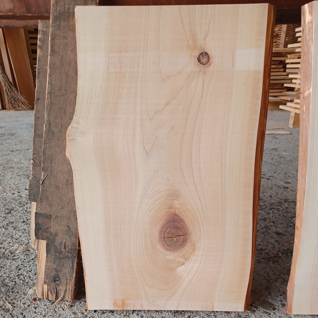 C-1468　 国産ひのき 　耳付節板 　2枚セット　テーブル 　棚板　 看板 　一枚板　 桧　 檜　無垢材　 DIY_画像5