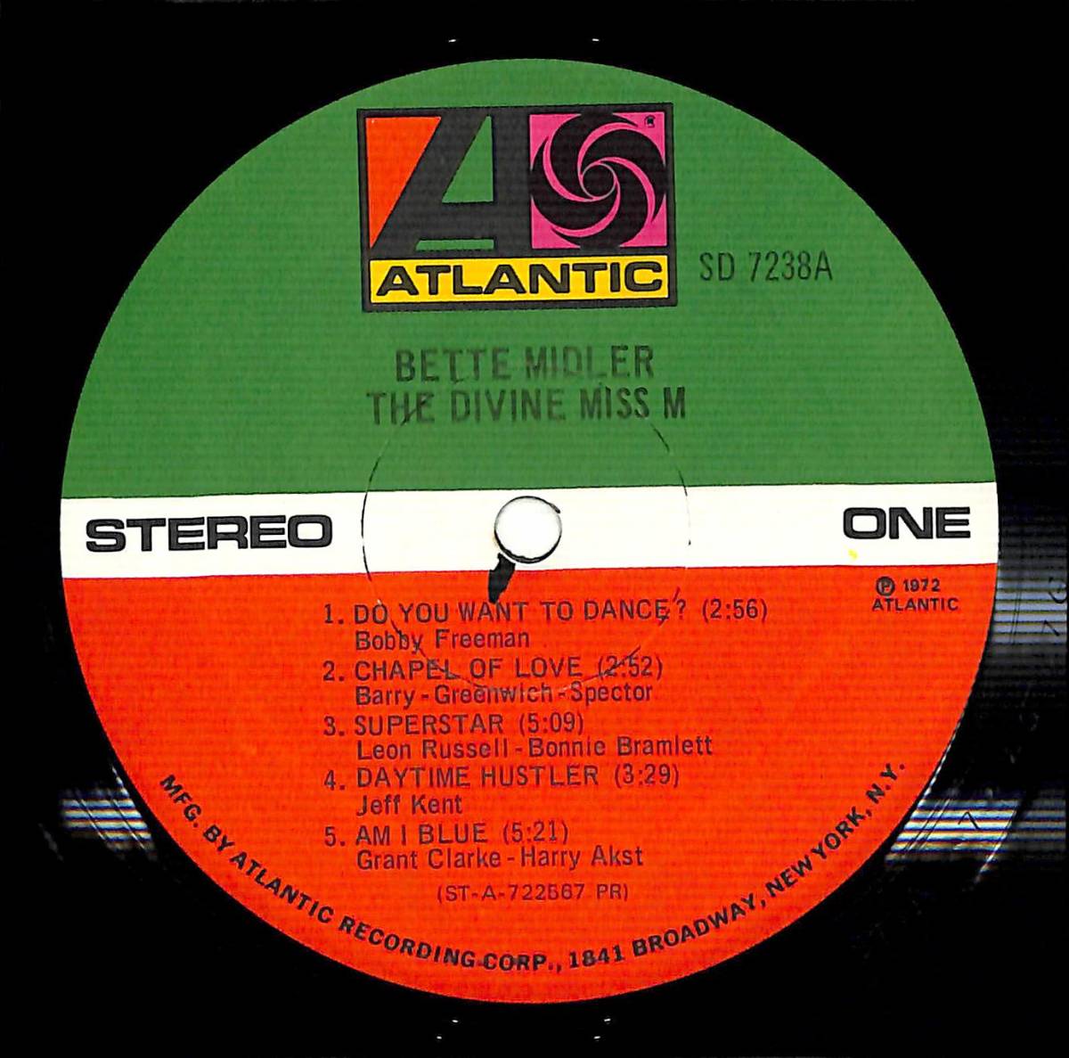 d7221/LP/米/Bette Midler/The Divine Miss M_画像3