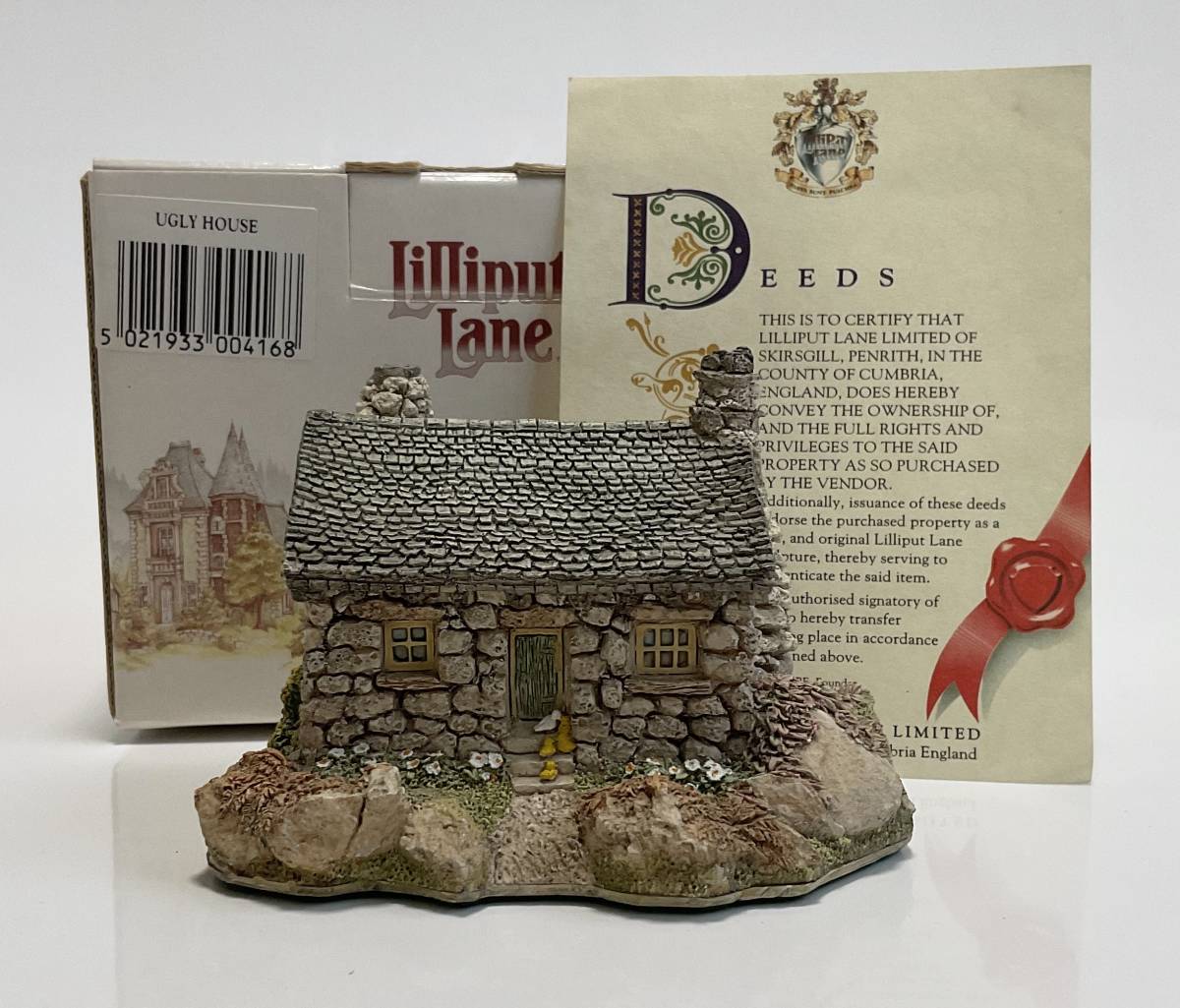★英国製★ Lilliput Lane リリパットレーン UGLY HOUSE 1991 Welsh Collection ミニチュアハウスの画像1