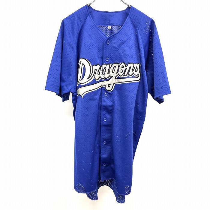 絶対一番安い 野球 中日ドラゴンズ メンズ 青 ブルー M ポリ100