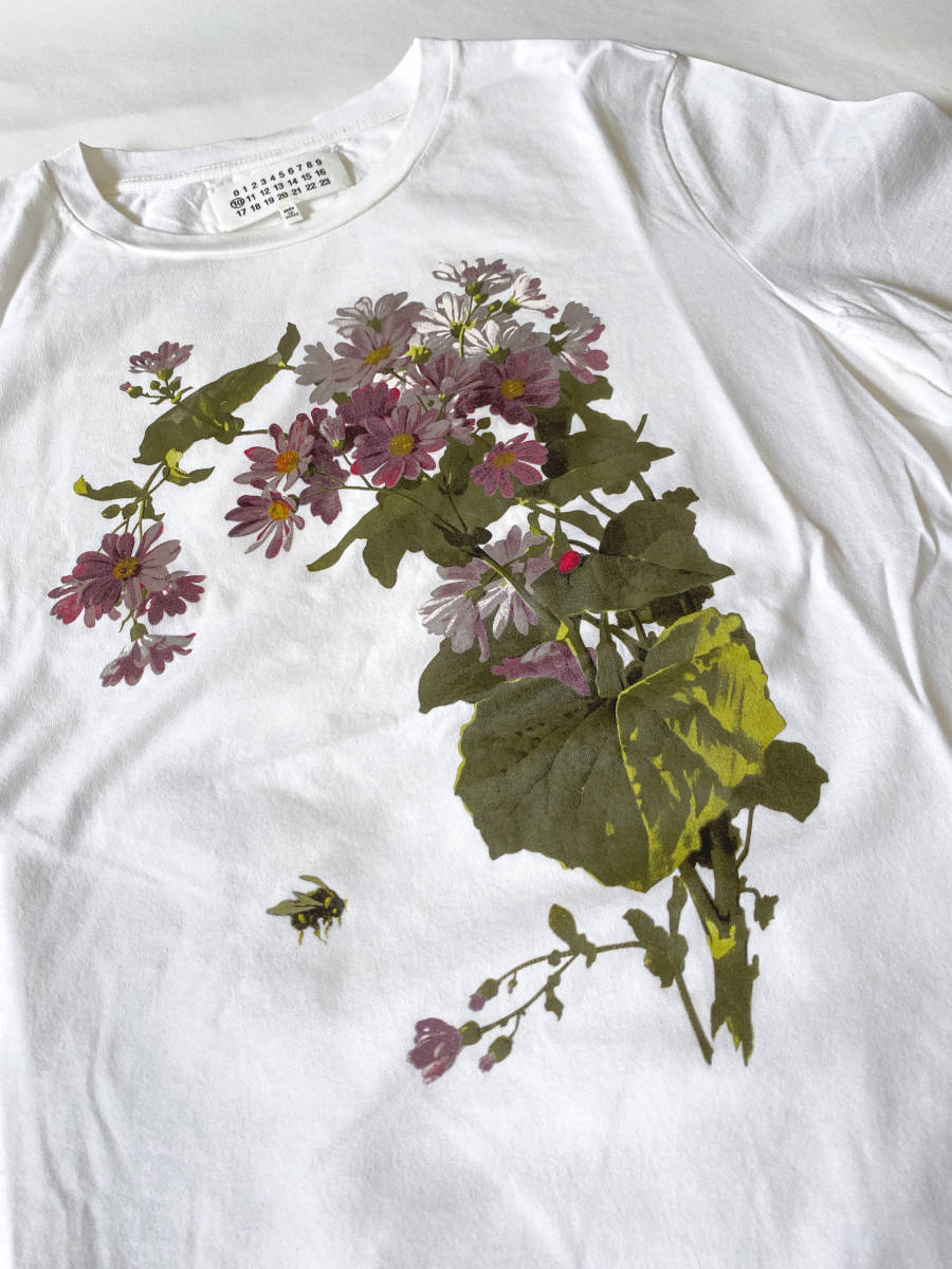 Maison Margiela 10 FLORAL PRINT TEE 44 ホワイト フラワープリントT