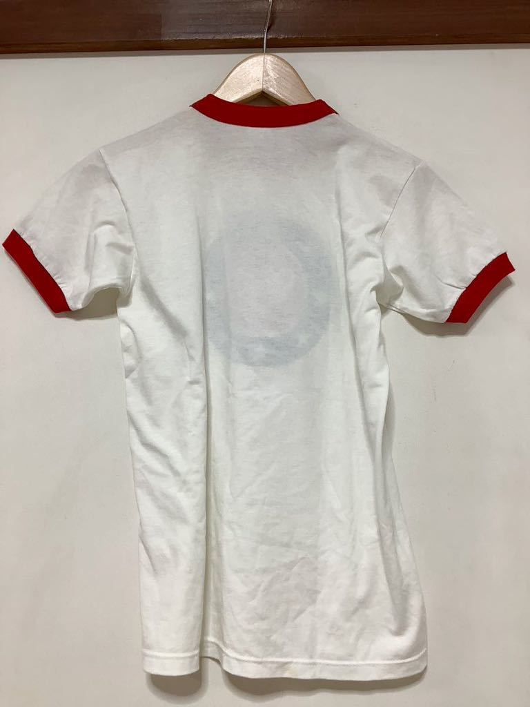 ゆ1191 USA製 90's ビンテージ グレイトフル・デッド デッドベアー リンガーTシャツ キッズ L ホワイト/レッド SOFFE SHIRTSの画像2