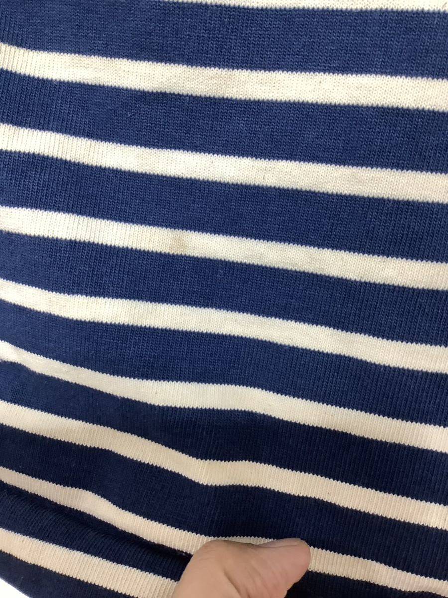 ro1157 Франция производства Le minor Le Minor окантовка футболка короткий рукав футболка 2 темно-синий / "теплый" белый с высоким воротником толстый 