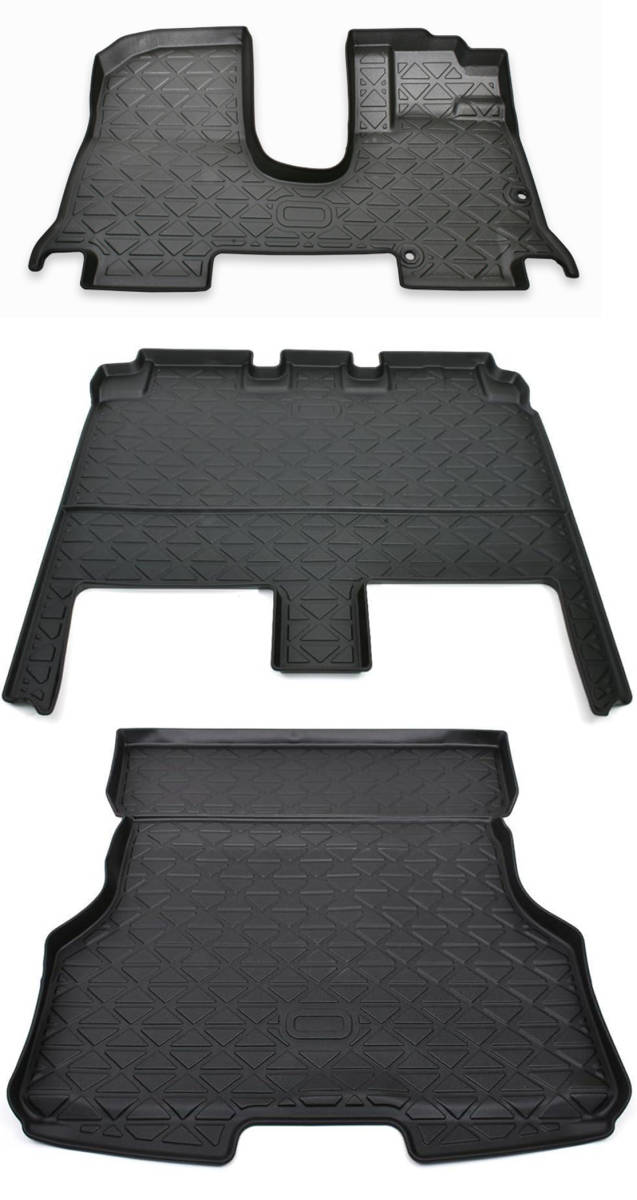新型 ステップワゴン RP6/7/8 AIR スパーダ 3Dマット 7人乗り用 フロアマット 1列目+2列目+ラゲッジマット トランクマット 防水マット
