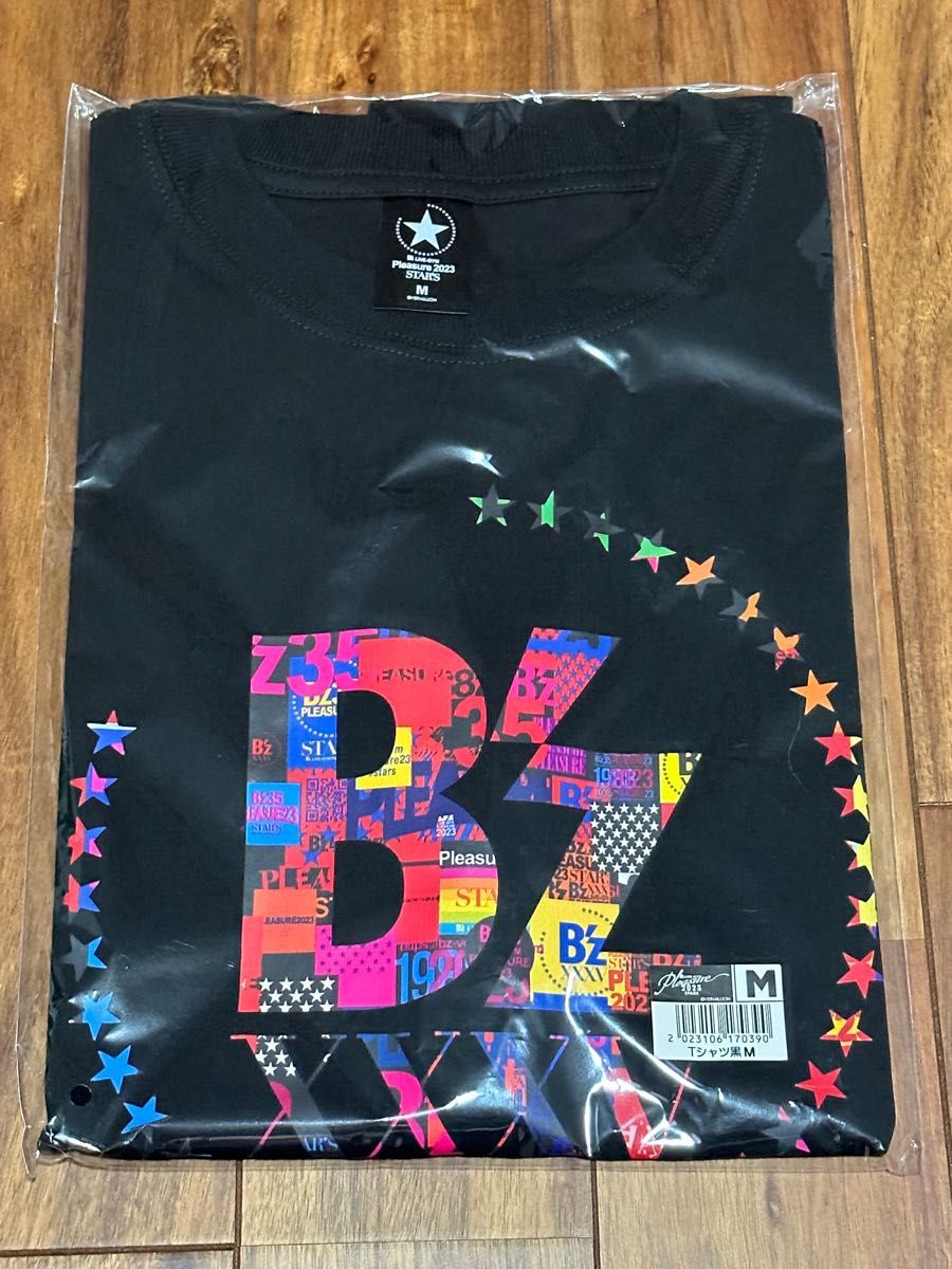B'z LIVE-GYM Pleasure 2023 -STARS- STARS Tシャツ ブラック Mサイズ