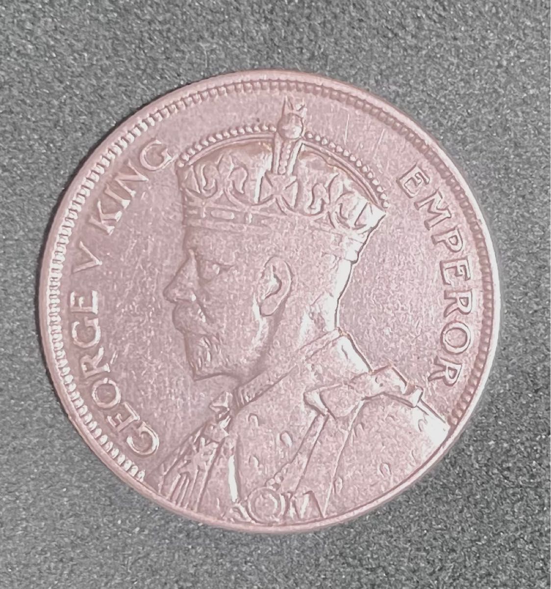 ニュージーランド ハーフクラウン銀貨 ジョージ5世 1933 GeorgeⅤhalf