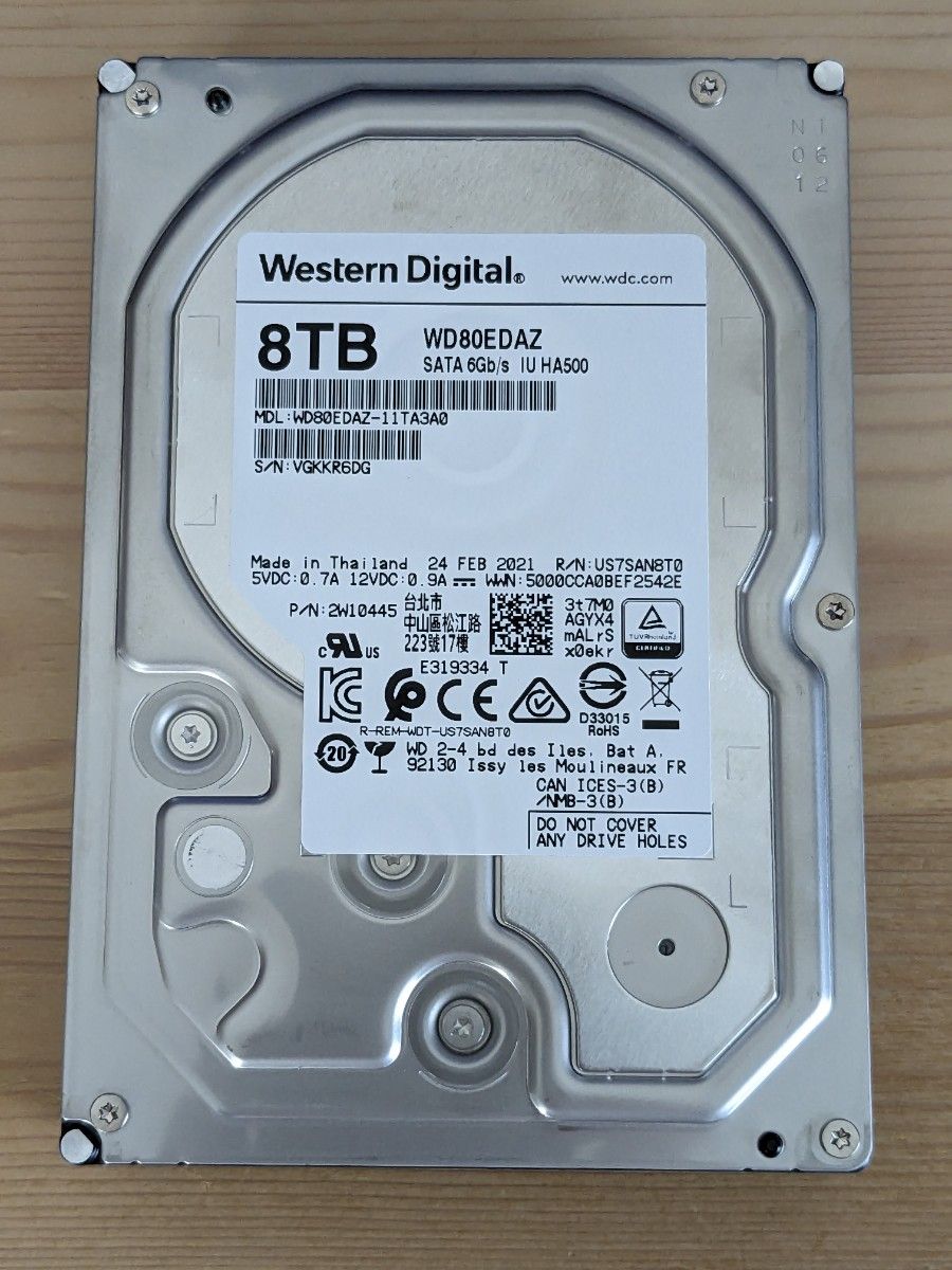 Western Digital WD80EDAZ-11TA3A0 8TB 3 5インチ 内蔵HDD SATA Western Digital WD80EDAZ-11TA3A0 8TB 3 5インチ 内蔵HDD SATA