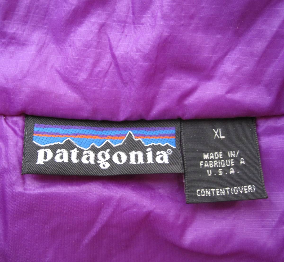 ☆ ’95 パタゴニア パフボール ベスト (XL) ブルーベリー×ブライトパープル /　patagonia puffball vest USA製  90s vintage mars 90s
