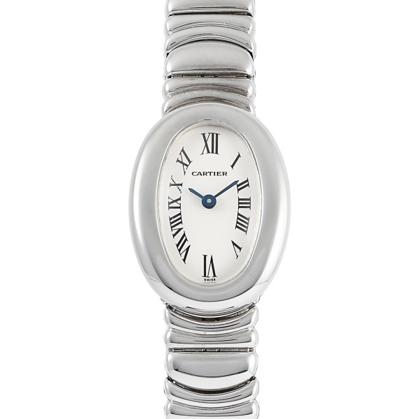 カルティエ Cartier ミニベニュアール ホワイト文字盤 中古 腕時計 レディースの画像1