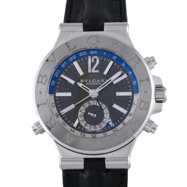 ブルガリ BVLGARI ディアゴノ GMT DG40C14SLDGMT グレー文字盤 新品 腕時計 メンズ_画像1
