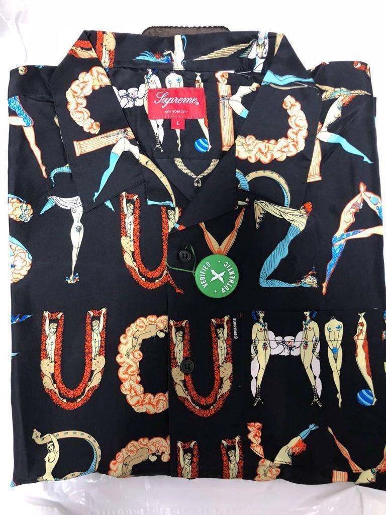 【新品・L】Supreme Alphabet Silk Shirt Black シュプリーム アルファベット シルク シャツ ブラック 18SS 【新品・L】Supreme Alphabet Silk Shirt Black シュプリーム アルファベット シルク シャツ ブラック 18SS