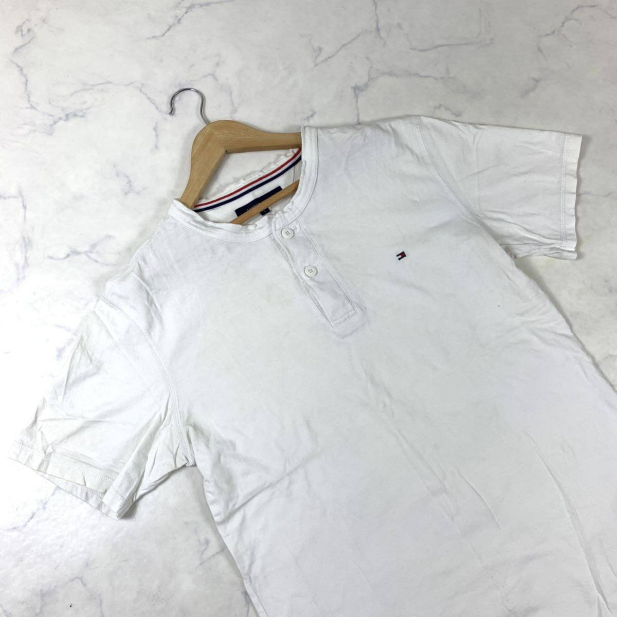 トミーヒルフィガー 半袖Tシャツ ホワイト L YS554の画像2